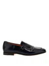 SANTONI NAPPA LEATHER MOCCASINS