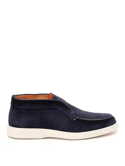 Santoni Digits Chukka Bootie In Blue
