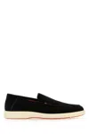 Santoni Moccasters In Black