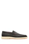 Santoni Grey Suede Botanist Loafers In Gray