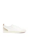 Santoni Montecarlo Sneakers Round Toe Flat Sole In White