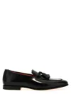 Santoni Nappa Leather Moccasins In Black