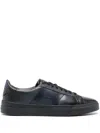 Santoni Mens Gloria Dbs Leather Low-top Trainers Blac In Black
