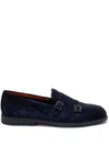 Santoni Pura A Loafer Malibu In Navy Blue