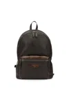Santoni Pebbled-leather Backpack In Brown