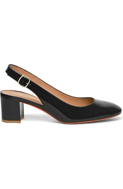 Santoni New Manet Black Sling Back