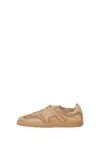 Santoni Soft Leather Sneakers For Casual Style In Natural