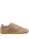 Santoni Double Buckle Thermoformed Sneakers In Brown