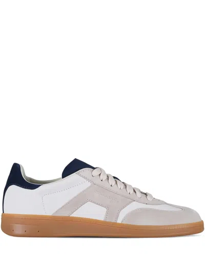 Santoni Olympic Panelled Sneakers In White