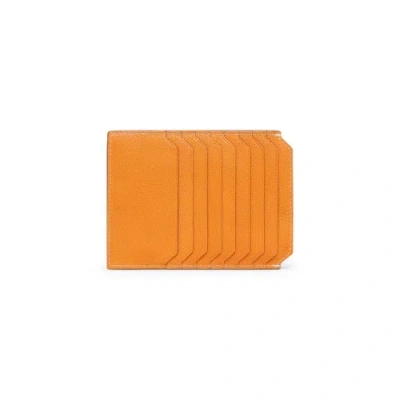Santoni Orange Tumbled Leather Document Holder