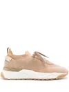 Santoni Panelled Knitted Sneakers In Neutrals