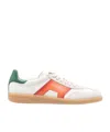 Santoni Dbs Sneakers With Contrast Panel And Rubber Sole In White
