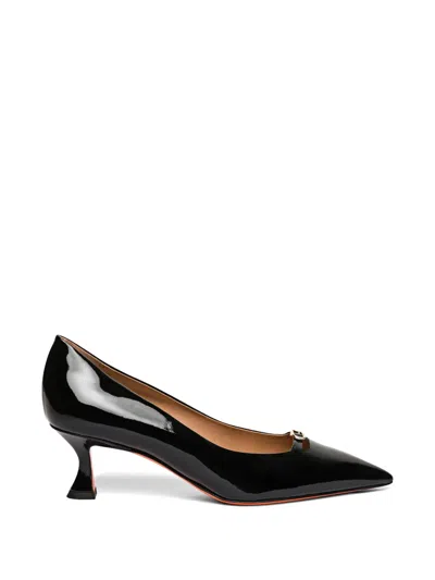 Santoni Pumps Mit Schnalle In Black