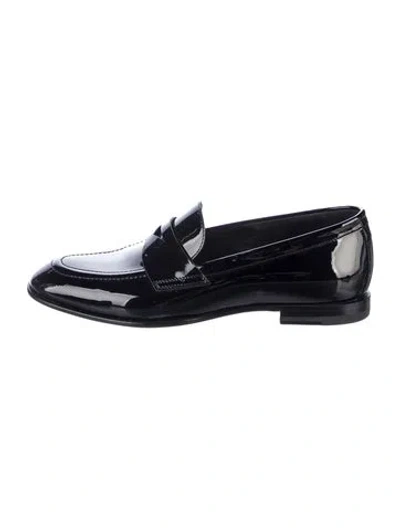 Pre-owned Santoni Patent Leather Loafers In Black
