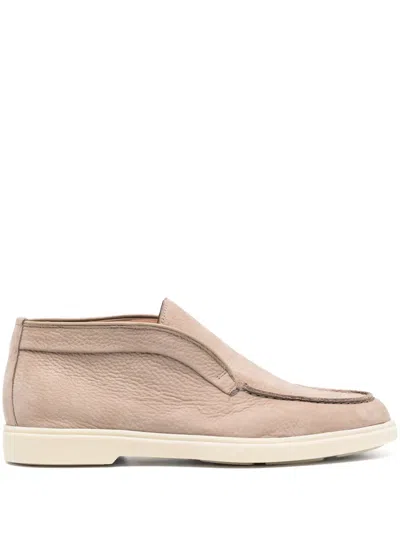 SANTONI 纹理绒面皮乐福鞋