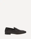 Santoni Woven Leather Loafers With Low Profile Design