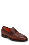 Santoni Perfect Penny Loafer In Brown