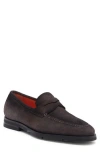 Santoni Perfect Penny Loafer In Grey