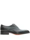 Santoni Perforated Cap-toe Oxford Shoes