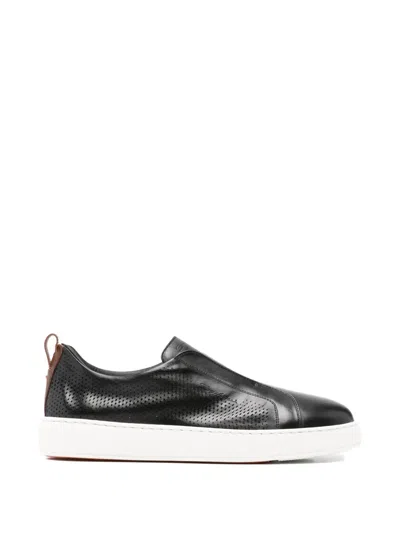 Santoni Perforated Sneakers In Multi