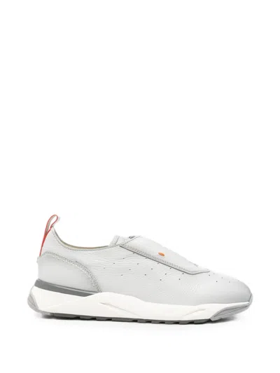 Santoni Perforated Sneakers In Multi