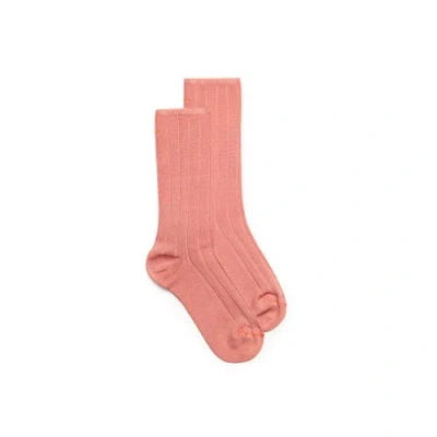 Santoni Pink Filo Di Scozia Mercerised Cotton Crew Socks Velo Pink