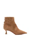 Santoni Point-toe Suede Boots In Multi