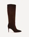 Santoni Pointed-toe Calf Leather Boots In Brown