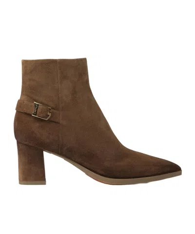 SANTONI POINTED HIGH-HEELED ANKLE BOOTS