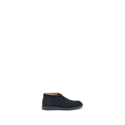 Santoni Polo Loafers In Black