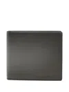 Santoni Mini Leather Wallet For Men In Grey