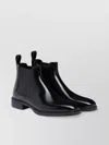 Santoni Ankle-length Leather Chelsea Boots In Black