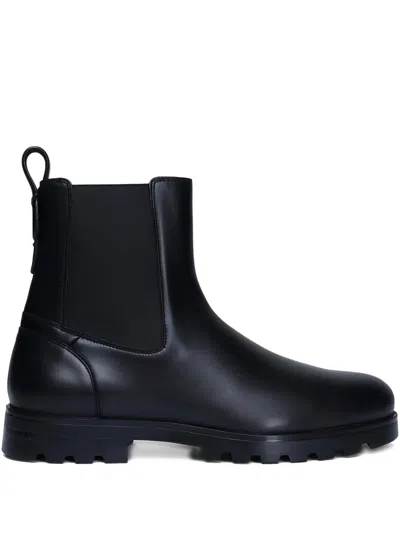Santoni Pull-tab Chelsea Boots In Black