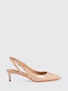 Santoni Women's Audrey Patent Kitten Slingback Pumps In Pink In Neutral
