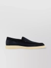 SANTONI REFINED ROUND TOE SUEDE LOAFERS