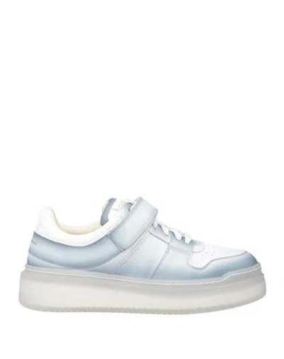 Santoni Rethink Woman Sneakers Slate Blue Size 8 Leather