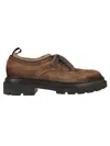 Santoni Rhea Men Brogue Chunky Sole Shoes In Brown