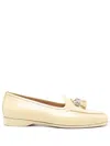 Santoni Rhinestone-embellished Loafers In Yellow