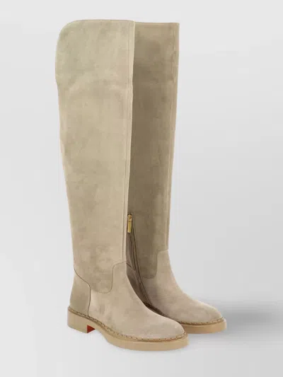 Santoni Rider Boots Over-the-knee Suede Finish