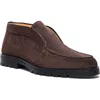 Santoni Desert Round-toe Slip-on Boots In Dark Brown-t50