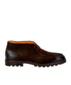 Santoni Gradient-effect Leather Boots In Brown