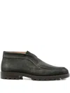 Santoni Suede Lace-up Shoes Rubber Sole In Gray