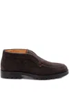 Santoni Slip-ons Desert Suede Loafers Rubber Sole In Brown