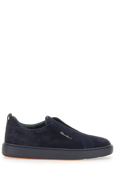 Santoni Round In Blue