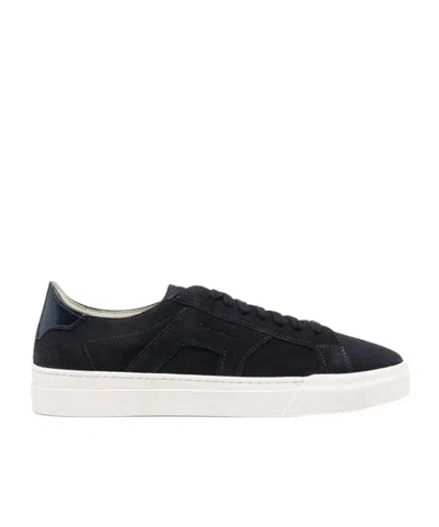 Santoni Round Head Low-cut Casual Shoes In Black