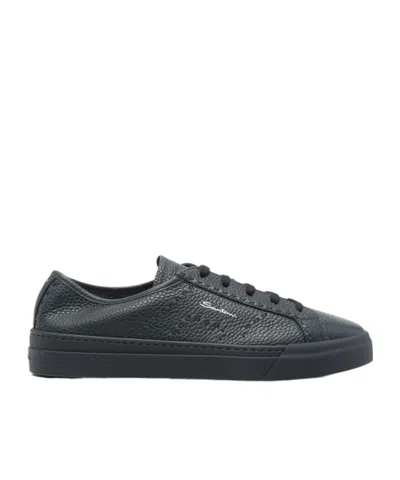Santoni Round-head Sneakers In Black