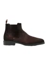 Santoni Detoxify Suede Chelsea Boots In Black