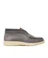 Santoni Round-headed Casual Shoes In Gray