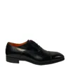 Santoni Man Lace-up Shoes Black Size 5.5 Soft Leather In Black