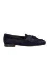 Santoni Round-headed Love Shoes In Black